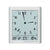 Horloge murale avec boîtier carré, cadran analogique et affichage numérique de la date