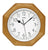 Horloge murale avec cadre en bois et cadran blanc, couvercle en verre minéral