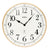 Horloge murale avec cadre en laiton, cadran blanc et chiffres ainsi que aiguilles noirs