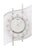 Horloge murale avec boîtier argenté, verre minéral facetté et chiffres romains
