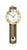 Horloge murale avec cadran rond, boîtier en bois et pendule