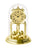 Pendule ancienne dorée avec cadran, chiffres romains et mécanisme à balancier