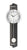 Radio-horloge murale avec mouvement à pendule, boîtier anthracite et cadran argenté