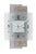 Horloge murale avec cadran carré, chiffres romains et aiguilles argentées