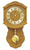 Horloge murale couleur chêne avec cadran rond et balancier