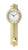 Horloge murale dorée avec mouvement à pendule et cadran rond