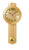 Horloge murale en bois clair avec cadran rond, chiffres arabes et aiguilles analogiques