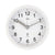 Horloge murale sans fil blanche avec cadran noir, aiguilles et façade en verre