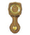 Horloge murale ronde en chêne avec pendule, cadran rond et façade en verre
