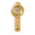 Pendule en bois clair avec cadran rond et balancier vert