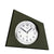 Horloge à poser avec cadran analogique, cadre anthracite et anneau en aluminium