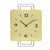 Wanduhr mit Messingfarbenem Metallgehäuse, schwarzem Ziffernblatt, arabischen Zahlen und Zeigern