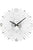 Horloge murale argentée avec chiffres romains et tiges métalliques en forme d'étoile, mouvement à quartz