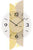 Horloge murale avec cadran couleur or antique, index et aiguilles romains