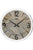 Horloge murale ronde avec cadran en pierre grise, mouvement d'aiguilles noir et chiffres 3, 6, 9, 12