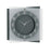 Horloge murale anthracite avec cadran rond et aiguilles argentées, verre minéral