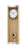 Horloge murale avec boîtier en bois couleur chêne, cadran rond avec aiguilles noires et pendule