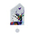 Horloge murale avec mouvement à quartz et pendule, motif d'oiseau coloré et poids de pendule rond