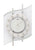 Horloge murale argentée avec cadran rond et verre minéral, boîtier en métal, cadran blanc