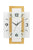 Horloge murale avec cadran blanc, chiffres arabes noirs et aiguilles, cadre en bois
