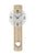 Horloge murale avec cadran rond, aiguilles blanches et noires, pendule sous cloche en verre