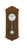 Horloge murale en noyer avec pendule, cadran rond et façade en verre