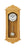 Horloge murale en bois clair avec cadran rond et pendule visible