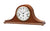 Horloge de table AMS avec boîtier en bois couleur acajou et cadran rond, aiguilles romaines.