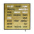 Horloge murale avec affichage LED de mots, cadran carré aspect laiton antique
