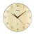 Radio-horloge murale AMS avec cadran marron clair, chiffres romains et aiguilles noires