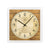 Horloge murale avec cadre en bois et laiton, cadran rond avec chiffres arabes