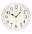 Horloge murale avec cadran blanc, chiffres romains et cadre en aluminium brossé