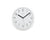 Horloge murale blanche avec boîtier en plastique, aiguilles et chiffres noirs
