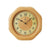Horloge murale en bois de hêtre clair avec boîtier octogonal, cadran rond et verre