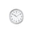 Horloge murale ronde avec cadran blanc et cadre en aluminium, marque AMS
