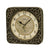 Radio-horloge murale AMS avec cadre ornemental, cadran rond, aiguilles noires.