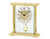Horloge de table avec boîtier doré, verre minéral et cadran à quartz, pendule