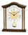 Horloge de table couleur noyer avec cadran rond et pendule en laiton