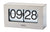 Horloge de table AMS argentée avec affichage numérique LED 09:28 (24h)