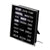 Horloge murale avec chiffres LED textuels, cadran noir avec textes lumineux