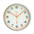 Horloge murale AMS, cadran rond avec chiffres noirs et aiguilles orange