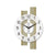Horloge murale avec cadre en chêne et verre minéral satiné, avec chiffres romains
