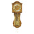 Horloge de sol en bois avec cadran rond et pendule, aspect chêne, pendule à chaîne