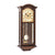 Horloge murale avec boîtier en noyer, façade en verre et pendule ; cadran rond avec lune