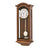 Horloge murale régulateur de couleur noyer avec cadran rond, façade en verre et pendule