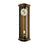 Horloge murale aspect noyer avec cadran rond et balancier apparent