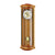 Horloge murale avec boîtier en bois, façade en verre et cadran blanc