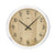 Horloge murale avec cadran en chêne Sonoma, aiguilles noires, anneau en aluminium et verre minéral.