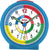 Montre d'apprentissage pour enfants avec cadran rond, bordure bleue et aiguilles colorées