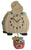 Horloge murale Terrastudio 19x22 cm céramique • Fabriquée et peinte à la main • Mouvement à quartz